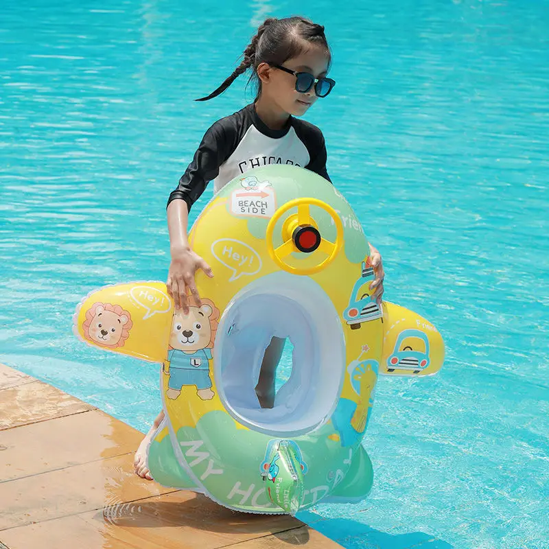

Baby Swimming Ring Pool Float Inflatable Steering Wheel Circle Baby Seat Swim Toys Summer Party Water Fun Beach Party Pool Toys