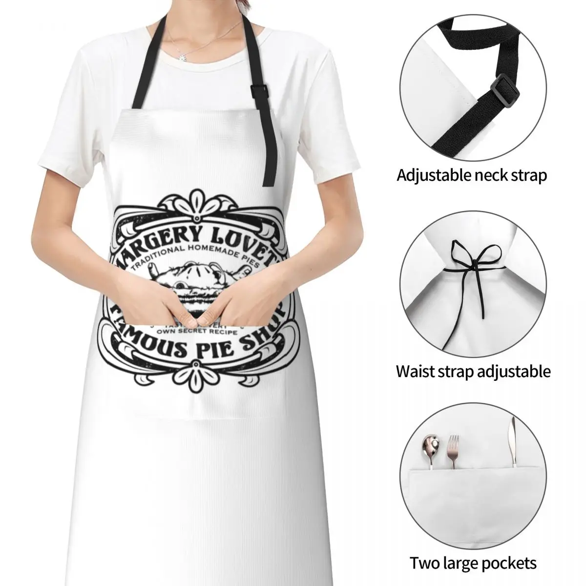 Mrs. Lovett-знаменитый фартук для пирога кухонная утварь куртка Женский