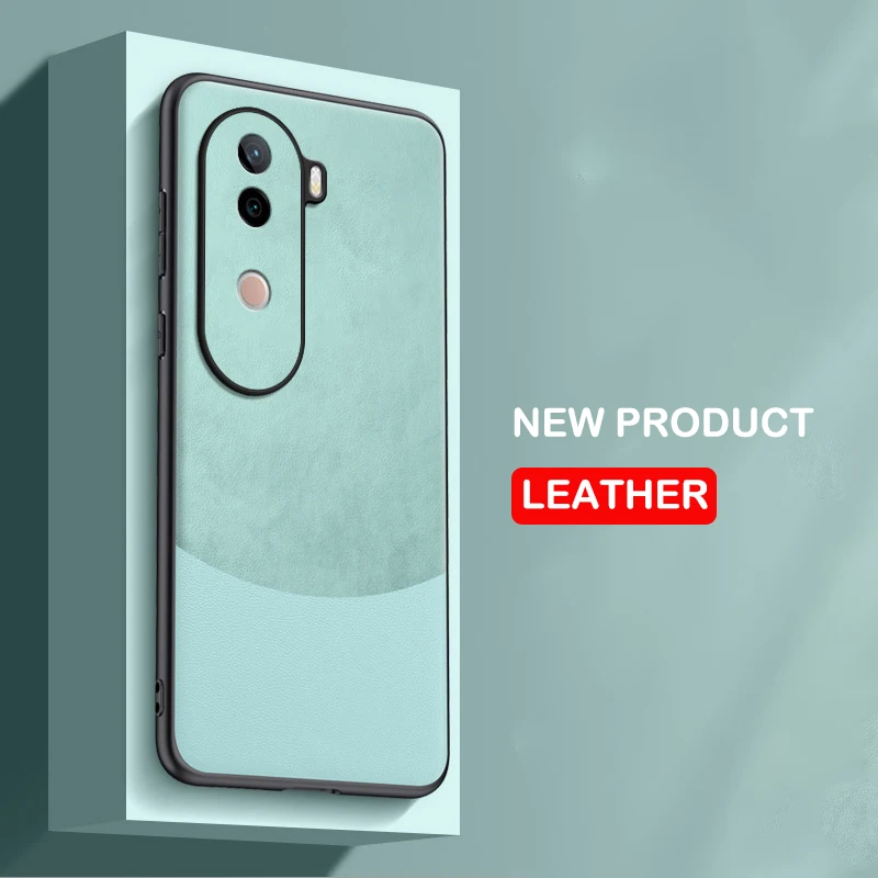 Кожаный чехол для vivo V40e V 40e с рисунком сращивания силиконовая защита камеры