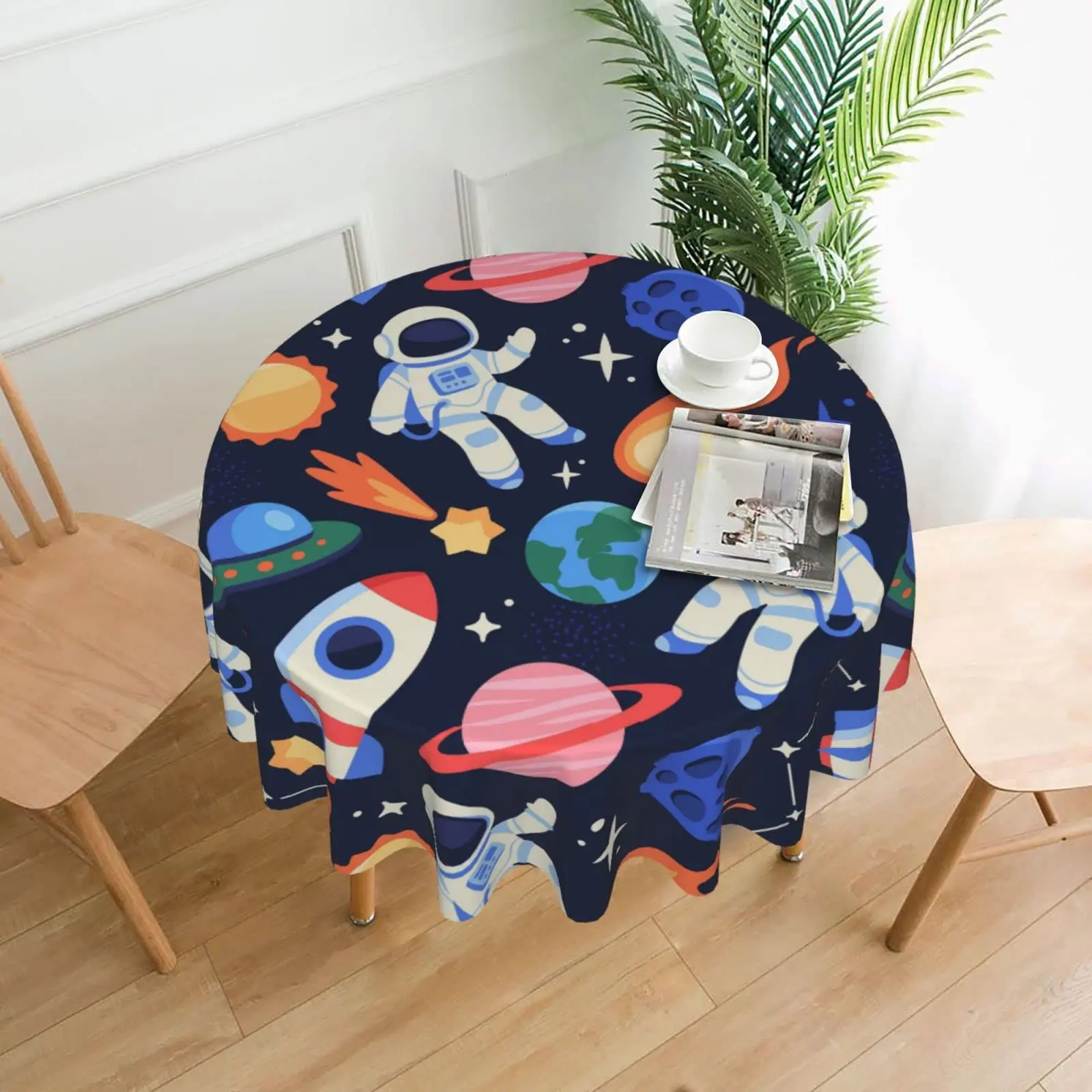 

Круглая скатерть AFHYZY, устойчивая к морщинам Водонепроницаемая скатерть, 60 дюймов