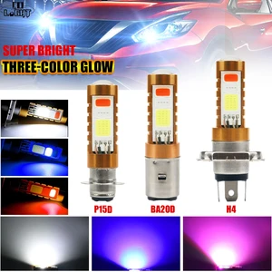 CO LIGHT H4 LED BA20D P15D LED Motorcycle Headlight Bulbs White Blue Red Hi Low Lamp Scooter Accessories Fog Lights 12V 24V