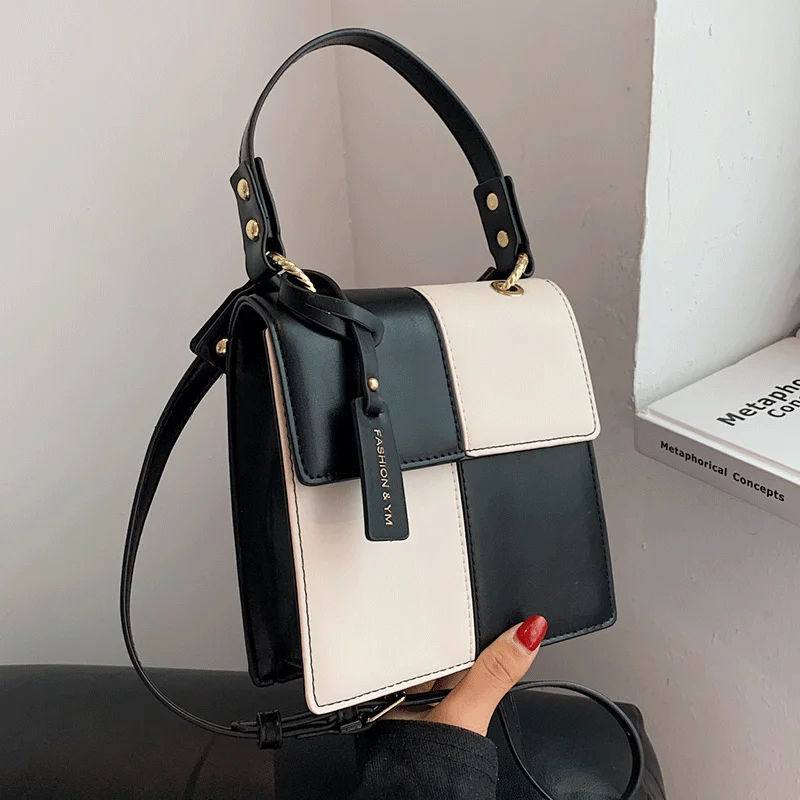 

Fashion Simple Shoulder Bags for Women Panelled Crossbody Bag Designer Brand Ladies Flap Messenger Bag Sac A Main Female Handbag
