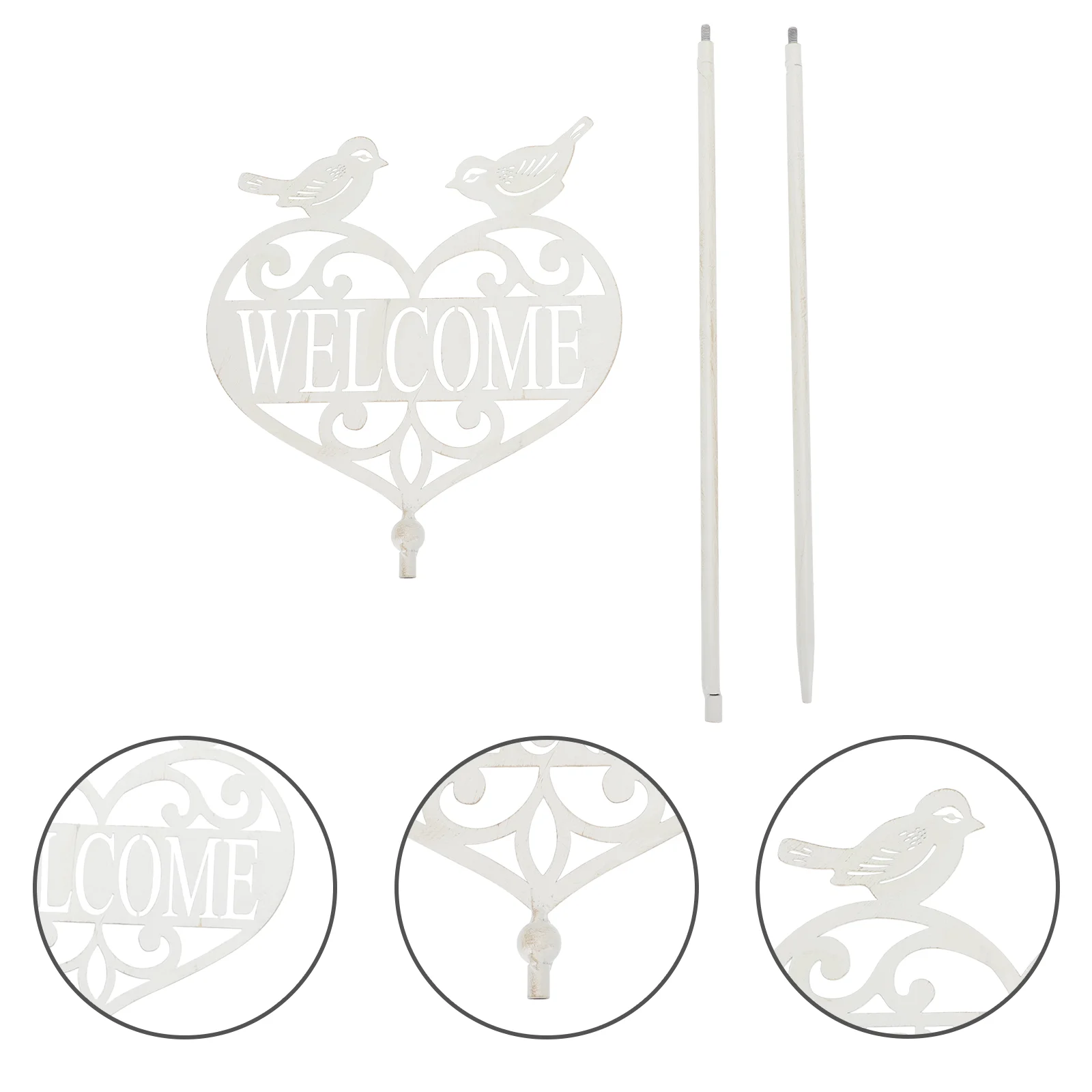 

Garden Stake Welcome Sign Metal Stakes Yardhummingbird Decor Outdoor Bird Lawn Supplies Spring Party Pathway Iron Statues