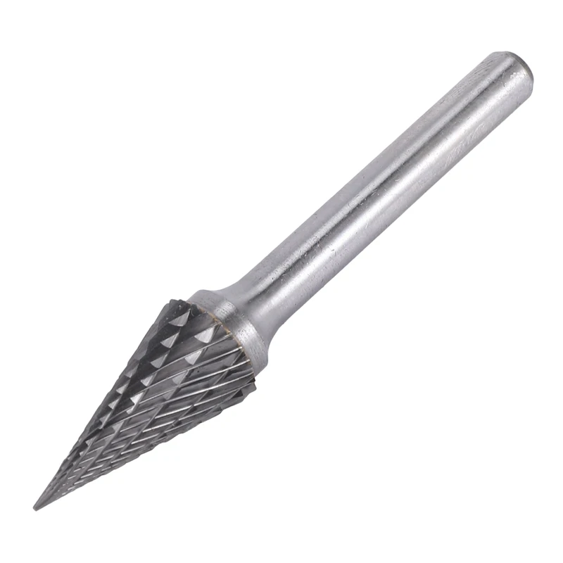 

BMDT-Tungsten Carbide Burr Pointed Cone Shape Double Cut Rotary Burrs File 70X12mm With 1/4 Inch Shank Dia