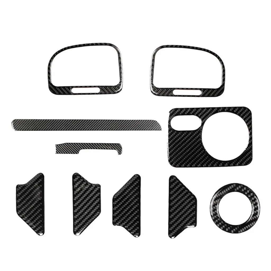 

Car Interior Headlights Air Outlet Steering Wheel Center Ring Carbon Fiber Anti Scratch Sticker Trim for VW Golf 6 2008-2012