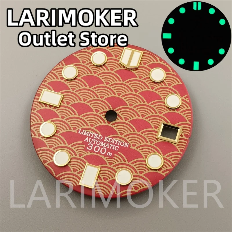 LARIMOKER 28 5 мм светящийся циферблат подходит для механизма NH34 NH35 заводная головка на