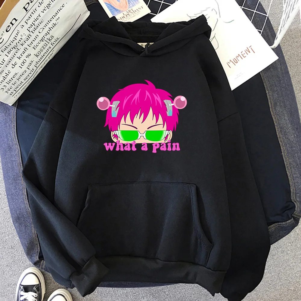 

The Disastrous Life of Saiki K Hoodie Women Anime Manga Sweatshirts Kusuo Saiki Hoodies Female Kawaii Pullover Kokomi Shun Hoody