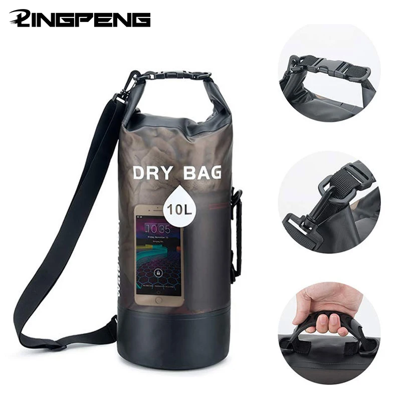 Waterproof Dry Bag for Women and Men 10L/20L Roll Top Lightweight Dry Storage Bag Backpack for Travel Swimming Boating Beach