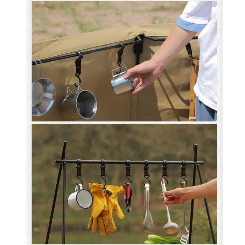 

Outdoor Camping Moveable Storage Hook Detachable Hanging Hook S-Shaped Hook