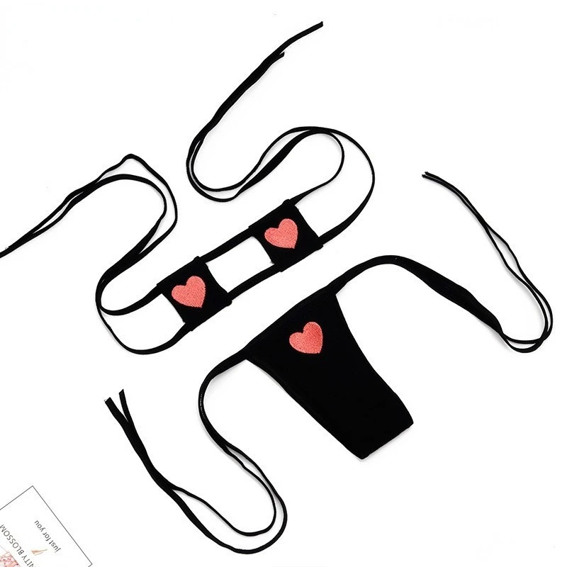 

Женское сексуальное нижнее белье, эротический милый мини-бюстгальтер, черные, белые горячие пижамы, микро-бикини, Клубная одежда, нижнее бел...