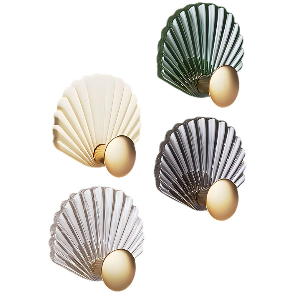 4 шт. настенный крючок в виде ракушки декор для хранения ключей клейкие крючки из
