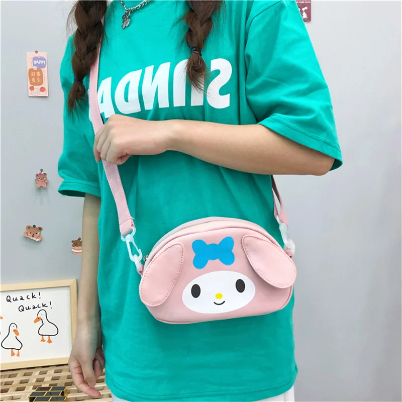 

2023 Sanrio Bags for Women Simple Chest Bags Cute Cartoon Anime Cinnamoroll Kuromi My Melody Students Shoulder Bags Gifts Girls
