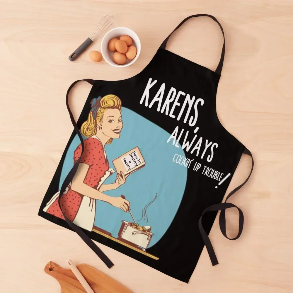 Карас Всегда не проблема! (Черный)-Мем Карен спокойствие Симер Дун сегодня Фартук