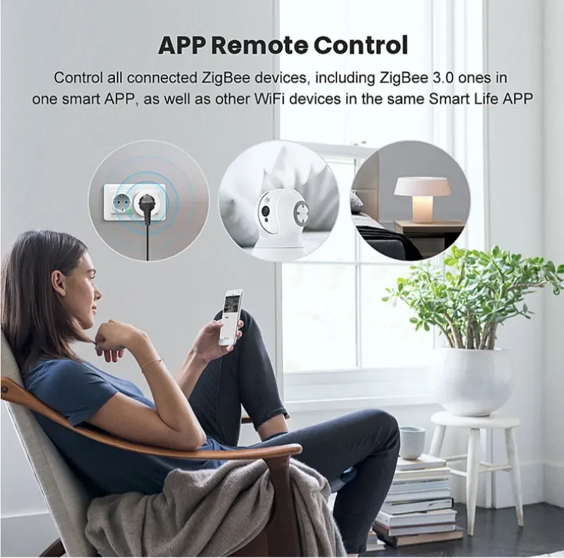 

Wi-Fi датчик температуры и влажности Zigbee Gateway умный концентратор беспроводной домашний мост Homekit Tuya дистанционное управление Поддержка Alexa ...