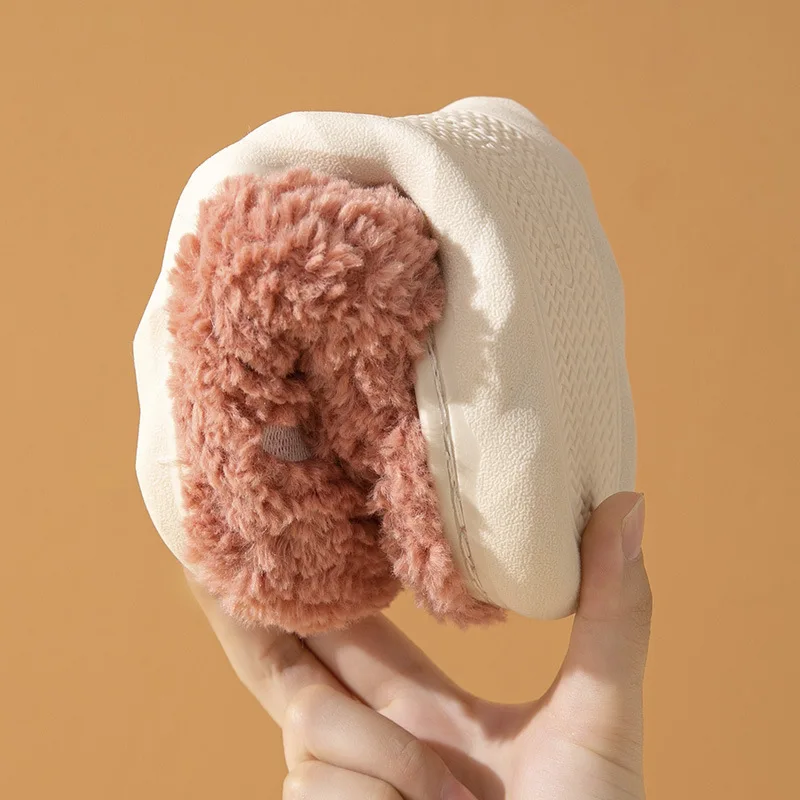 Cartoon Home Fuzzy Slipper for Women Cute Rabbit Girls House Faux Fur Ladies Slippers Winter Indoor Warm Plush Shoes Slides