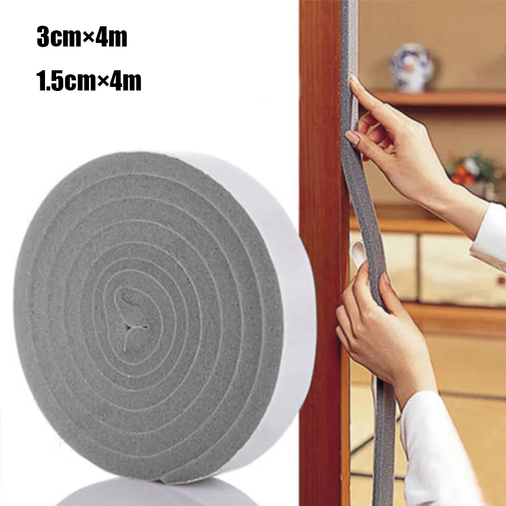 

4M Self-Adhesive Spon===ge Foam=======nsulation Tape Door W====Sealing Strip Weather =ng S=oundproof Wind===proof Dustproof Seal