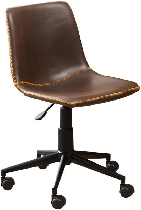 

Faux Leather 360 Swivel Air Lift Office Chair, Brown