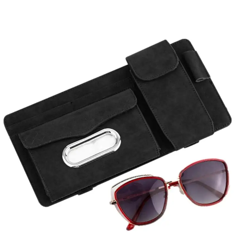 

Car Sun Visor Organizer Belonging Storage Pouch Net Pocket Pens Storage Cards Holder Cards Holder Sunshade Case Sunglasses Card