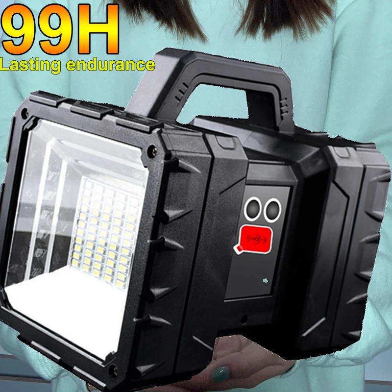 

Super Bright XHP100 LED Usb Rechargeable Double Head Searchlight Handheld Flashlight Work Spotlight Floodling Light XHP70 Torch