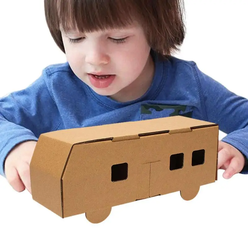 

Cardboard Playhouse For Kids Play House Cardboard Paper Toys DIY Making Crisp KT Board Cultivate Hands-on Ability Concentration