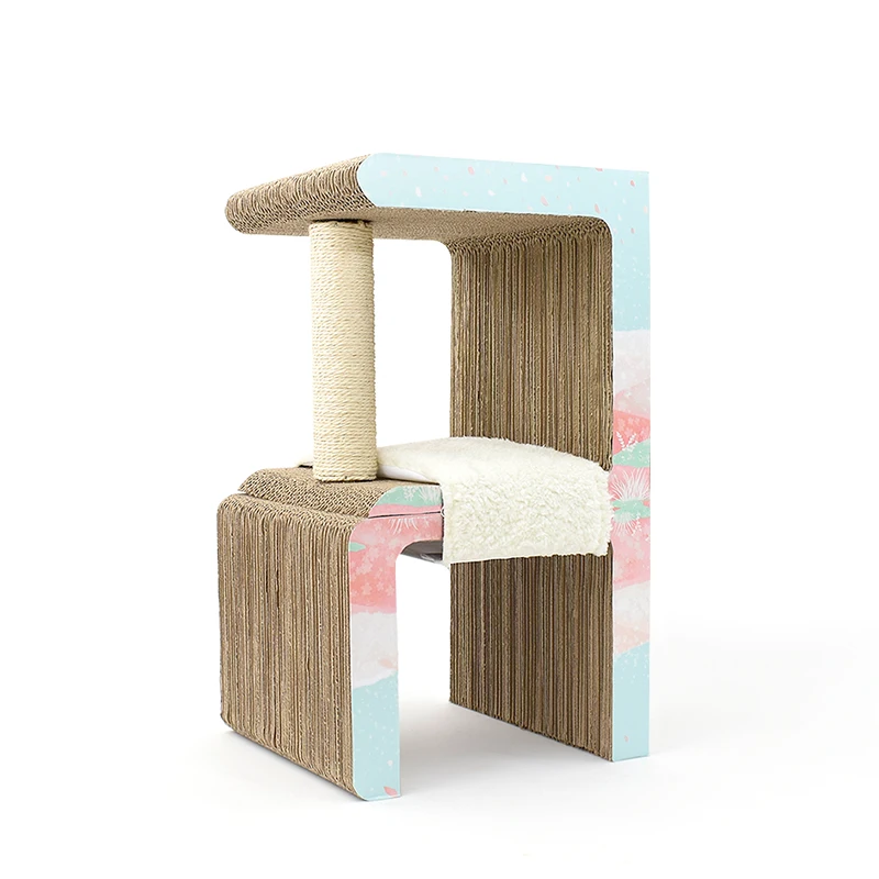 

DIY cat toy multi-layer corrugated scratch tree sisal climbing tower cat climbing frame