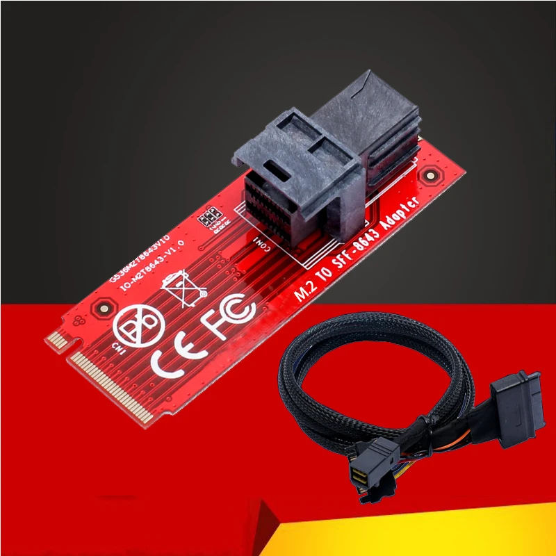 Адаптер M2 к U2 SFF8639, плата M.2 PCIE 4,0 Gen4 x4 к SFF8643 для NVMe U.2 SSD со стандартным кабелем, поддерживает WIN8/10