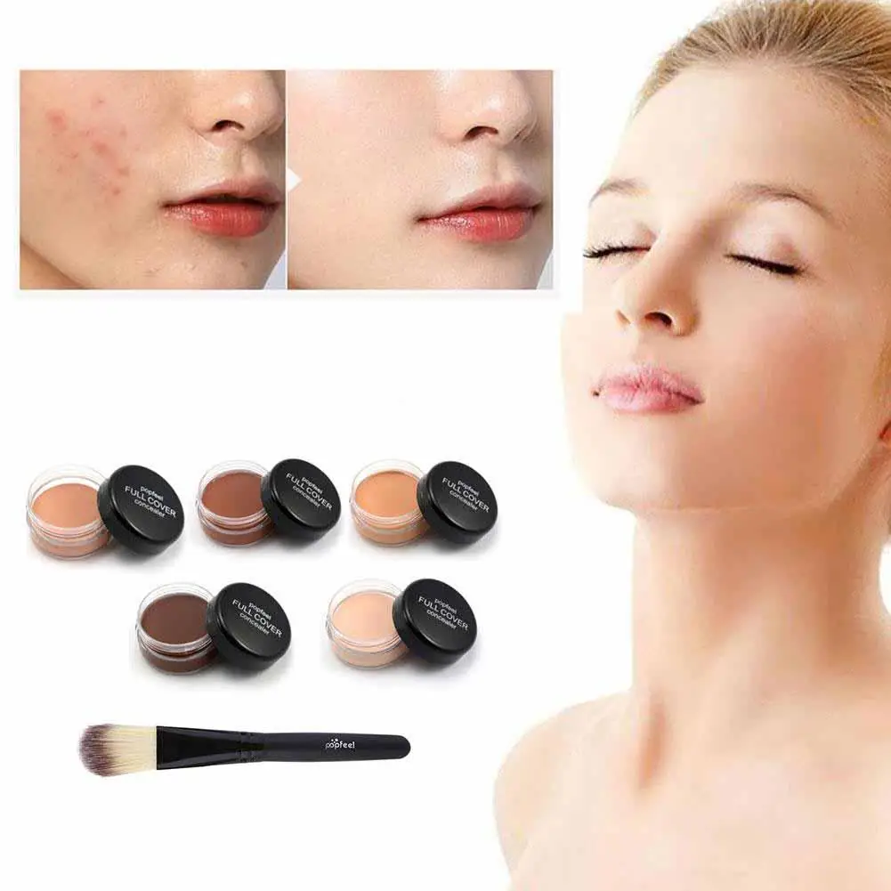 

Face Coverage Foundation Full Concealer Makeup Waterproof Base Brighten Whitening Cover Dark Circles Matte Foundation Cosmetic