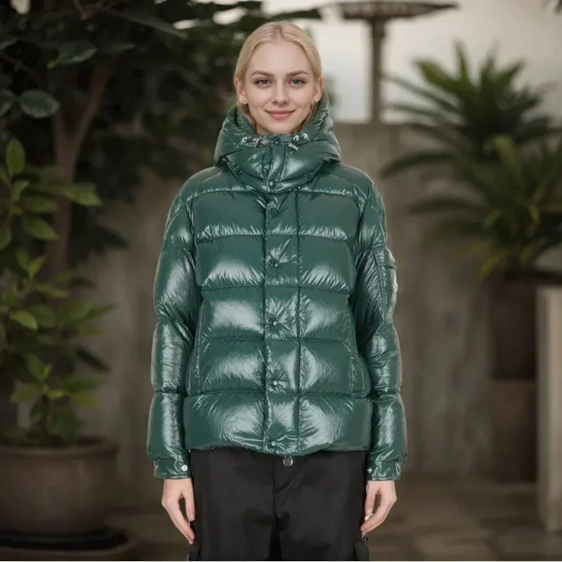 Moncl * r однотонная ветрозащитная укороченная пуховая куртка унисекс зимний