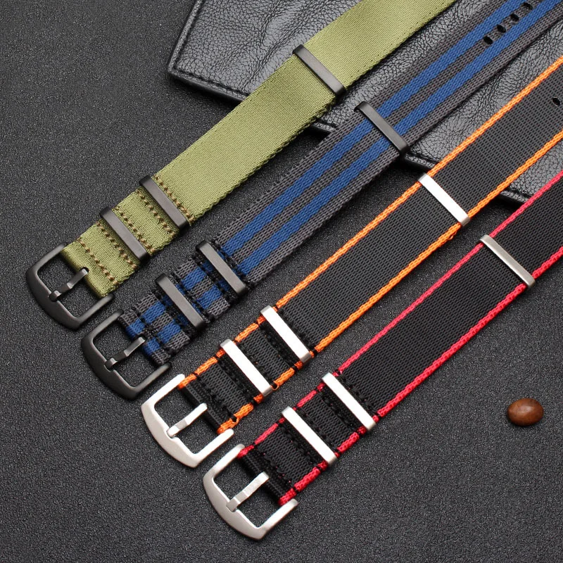 

BEAFIRY NATO Seatbelt Nylon Watch Band Strap 20mm 22mm Breathable Watchband for huawei samsung Men Women Blue Black Green Grey