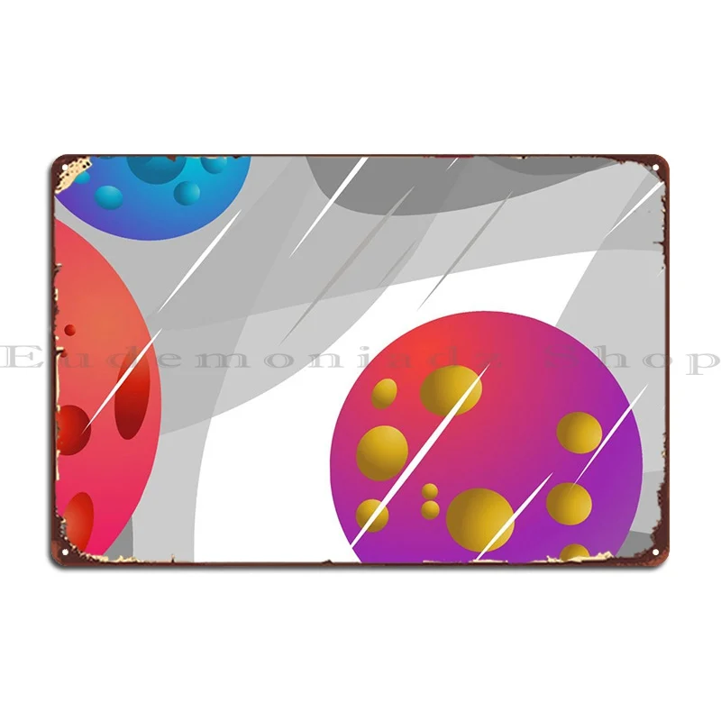 

Абстрактный металлический фон с изображением космоса, паба, дома, бара, кинотеатра, оловянный плакат