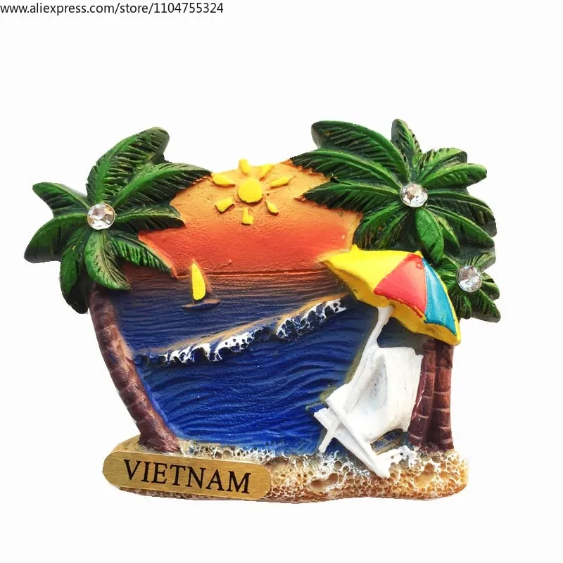 Вьетнамский Nha Trang Da Nang прибрежные магнитные наклейки на холодильник, сувенир с пейзажем в виде океанской культуры, мемориальный подарок в тропическом путешествии (art.: 3920ce36a6766) - 3920ce36a6766