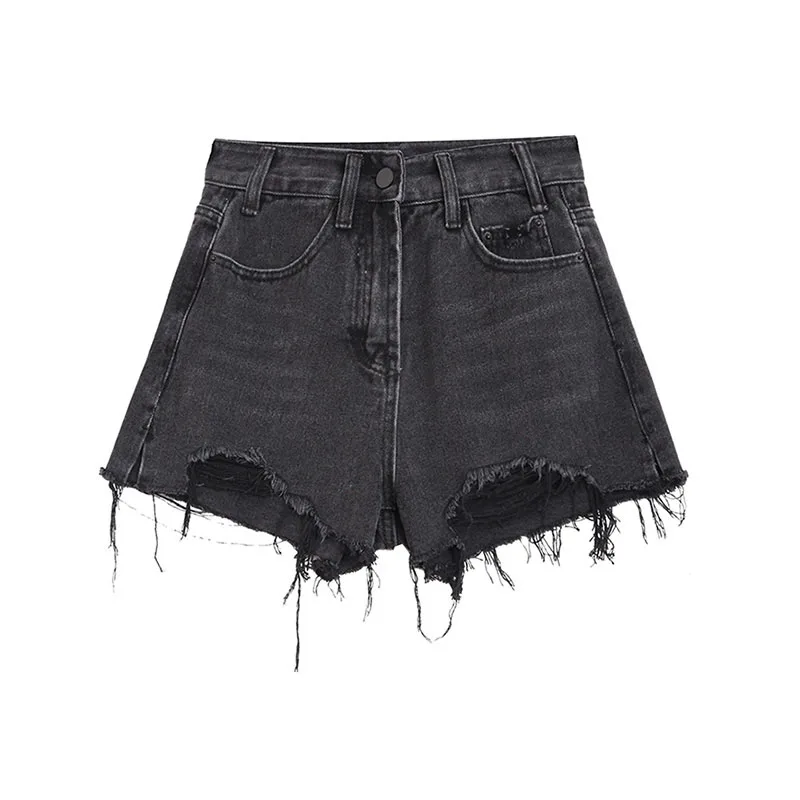 

High Waist Denim Shorts Women's Summer 2022 New Slim Loose Straight Pants Versatile Hot Jean Shorts