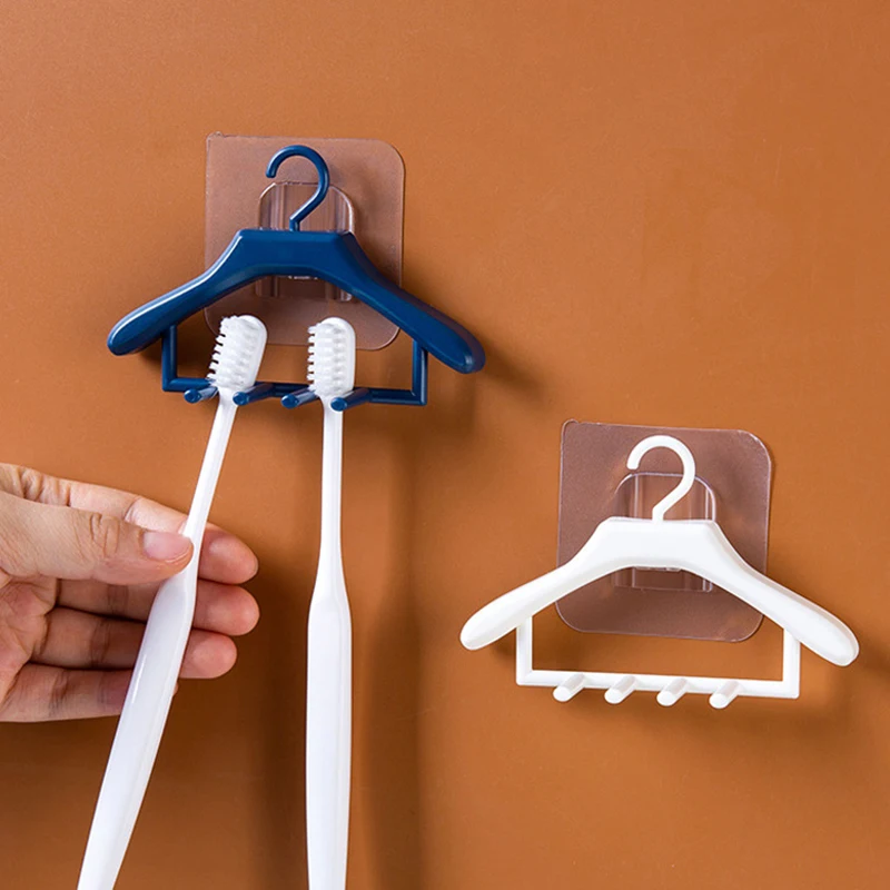 

1pcs Wall-mounted Toothbrush Holder Stand Toilet Shaver Organizer Kids Tooth Brush Storage Rack Bathroom Accessories Hook