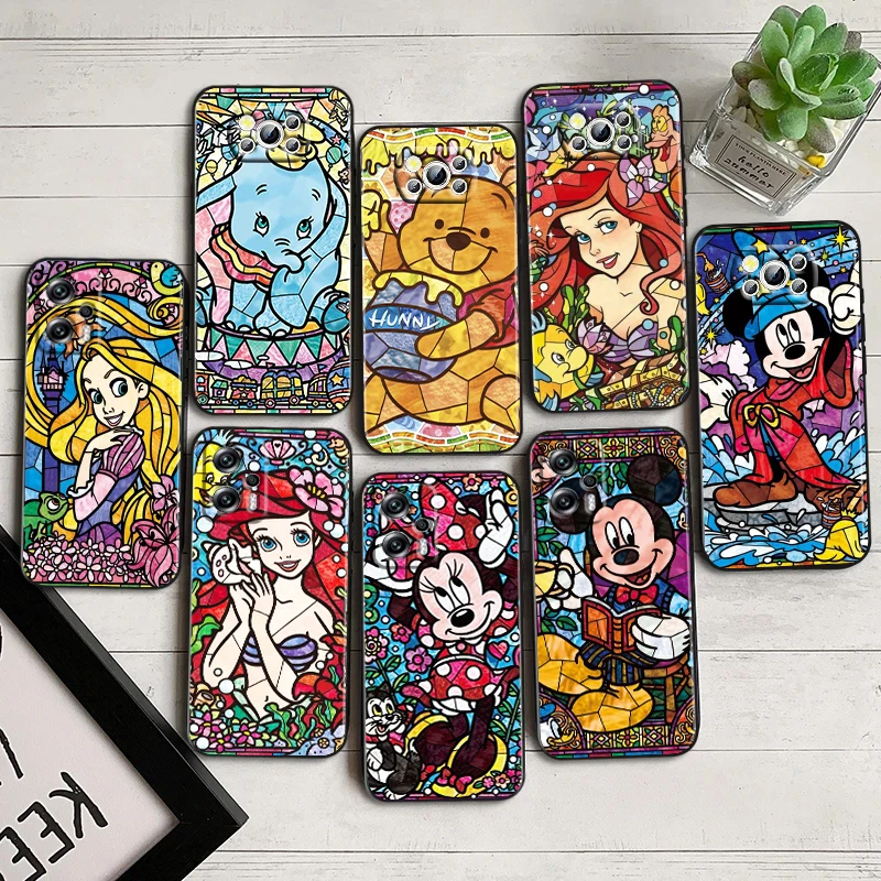 

Mickey Mouse Cartoon For Xiaomi Poco F5 X5 C55 C50 M5 M4 X4 X3 F3 GT NFC M3 C3 M2 F2 F1 X2 Pro Silicone Black Phone Case Fundas