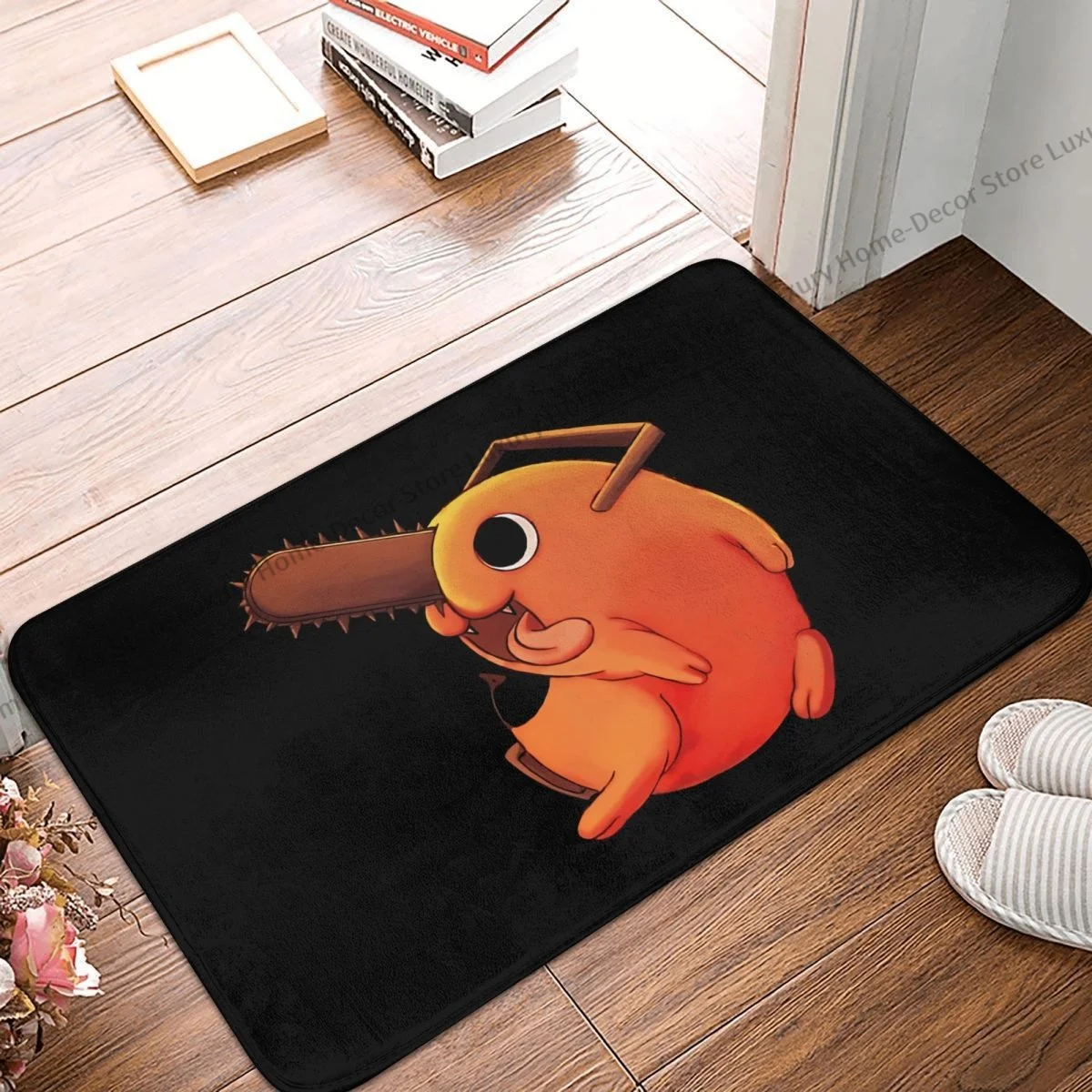 

Chainsaw Man Anti-Slip Doormat Living Room Mat Pochita Balcony Carpet Entrance Door Rug Indoor Decorative