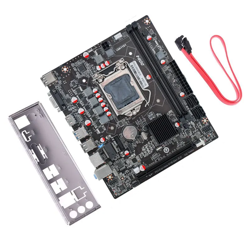 Материнская плата LGA 1151 H110 DDR4 32 ГБ двухканальная материнская с поддержкой Core i3 i5 i7