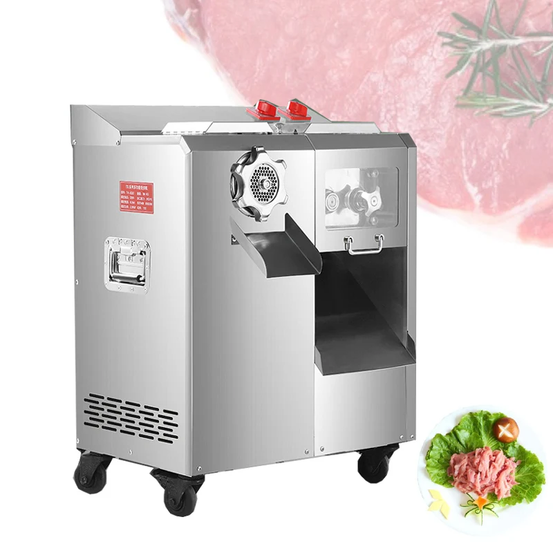 Электрическая мясорубка 300 кг/ч, коммерческий кухонный комбайн, наполнитель для колбасок, измельчитель, мясорубка, сверхмощная мясорубка