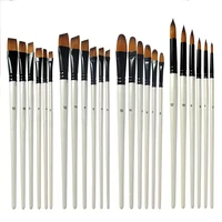 artist pen brushes eco friendly pearl white watercolor pen acrylic oil watercolour painting nylon hair model paint 6 pcs