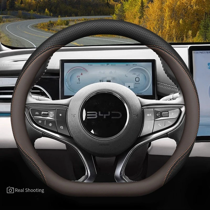 Фото Чехол-накладка на руль D-образной формы для BYD Dolphin G DM-i 2026 2027, противоскользящий, аксессуар для интерьера автомобиля №3