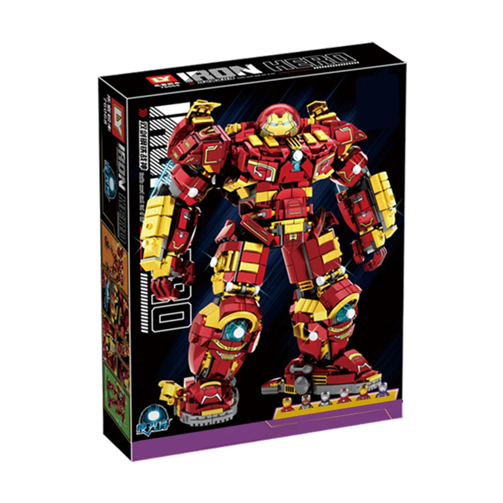 

New 1452PCS Disney Marvels Avengers Hulkbuster Iron Man Helmet Mecha Armor Robot Figures Building Block Bricks Boy Kid Gift Toy
