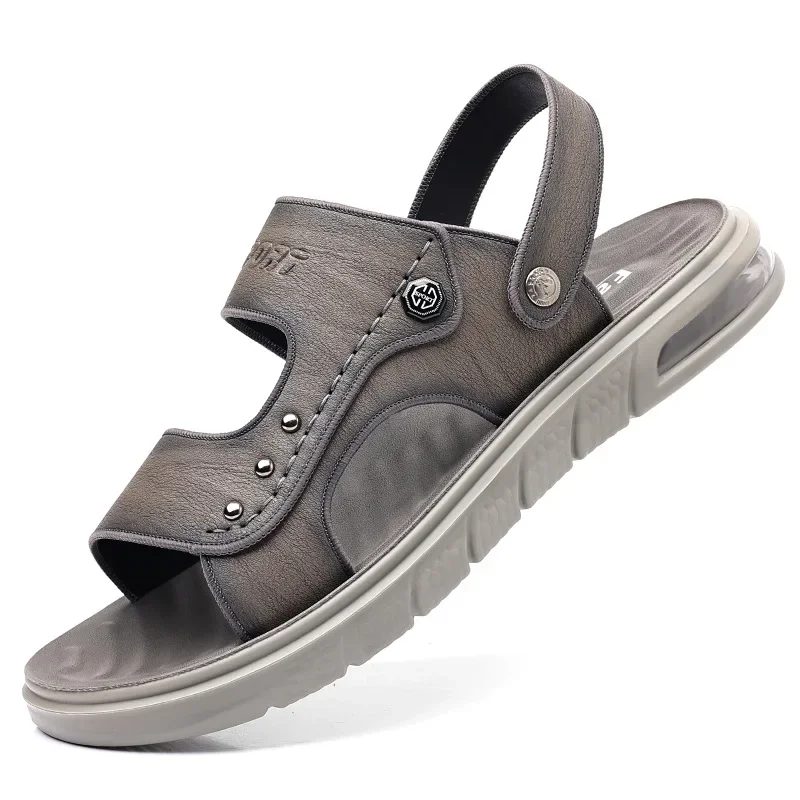 Летние дышащие и не скатывающие спортивные мужские модные сандалии с воздушной