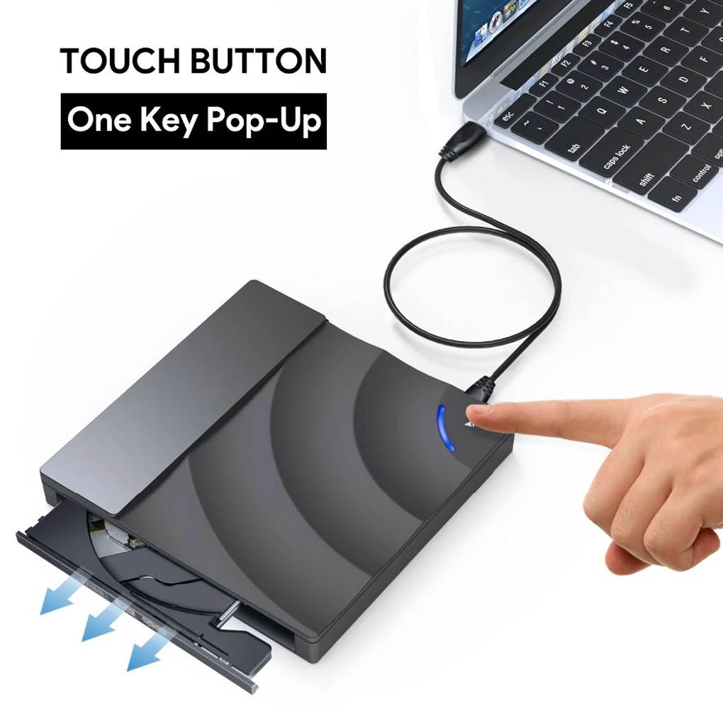 

Внешний DVD-привод, Высокоскоростной USB 3,0 CD рекордер для ноутбука/-RW-плеер, записывающее устройство для чтения и записи, внешний зеркальный пр...