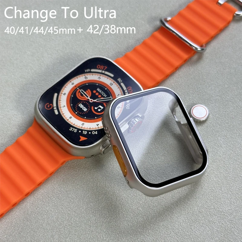 

Чехол из поликарбоната для Apple Watch Φ 8 7 6 5 4 3 42 мм 44 мм 45 мм Обновление внешнего вида для Apple Watch Ultra 49 мм установка превращение в ультра