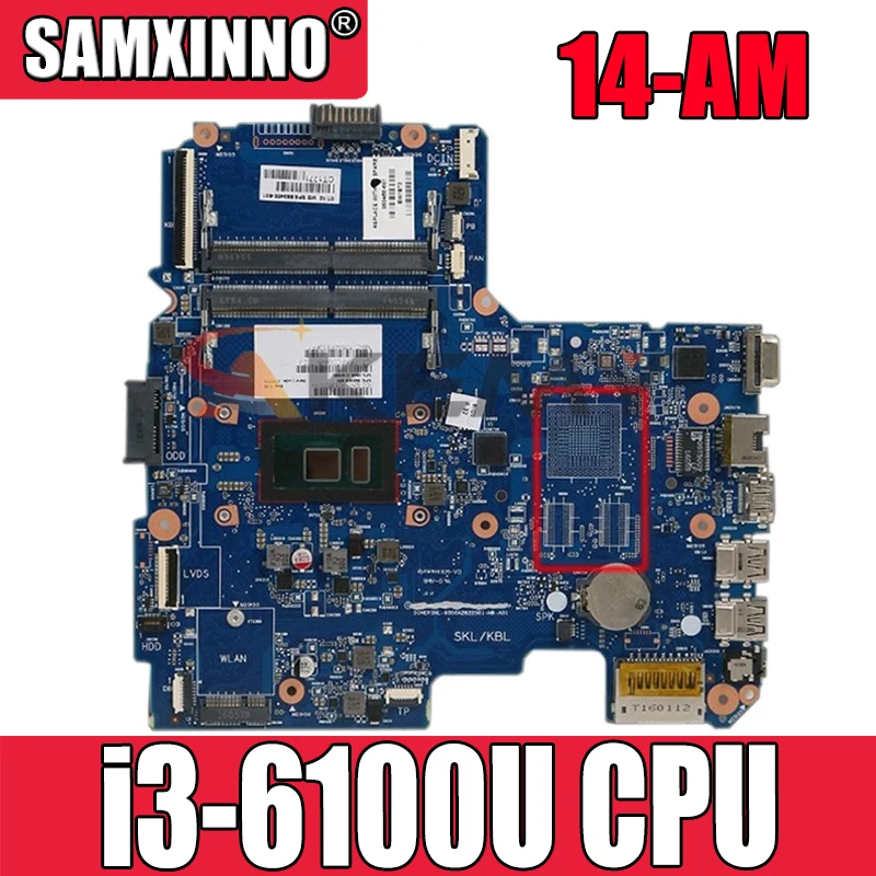 

For HP 14-AM Series Laptop Motherboard With i3-6100u CPU 860458-601 860458-501 DDR4 6050A2822501-MB 100% Tested Fast Ship