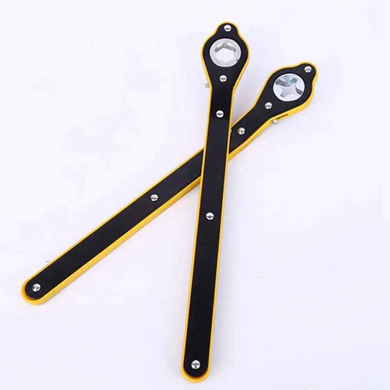 

2 Pcs Automobile Tire Ratchet Wrench Tire Jack Removal Wrench Jack Labor Saving Wrench Jack Rocker Arm, Cross & Hexagon