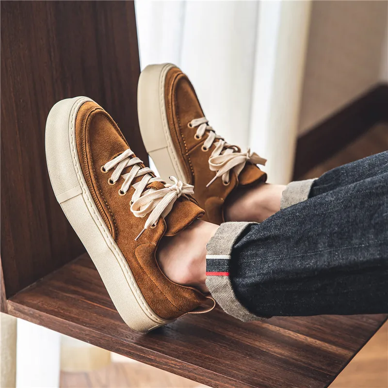 

Vintage Men Shoe Spring Men Sport Shoe Trend Leather Casual Shoe Mens Tennis Original Men Sneakers Fashion Board Shoe Zapatillas