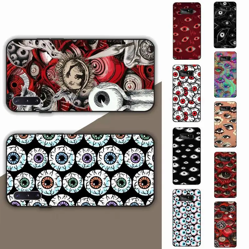 

Scary Face Eyes Phone Case for Samsung Note 5 7 8 9 10 20 pro plus lite ultra A21 12 72