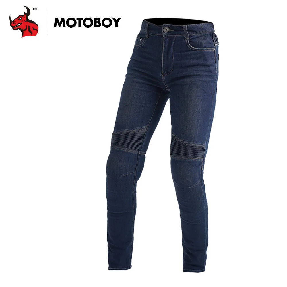 

MOTOBOY Women's Cycling Jeans CE Certified Slow Rebound Knee Pads Motorcycle Pants Windproof Anti-drop Motorcycle Jeans