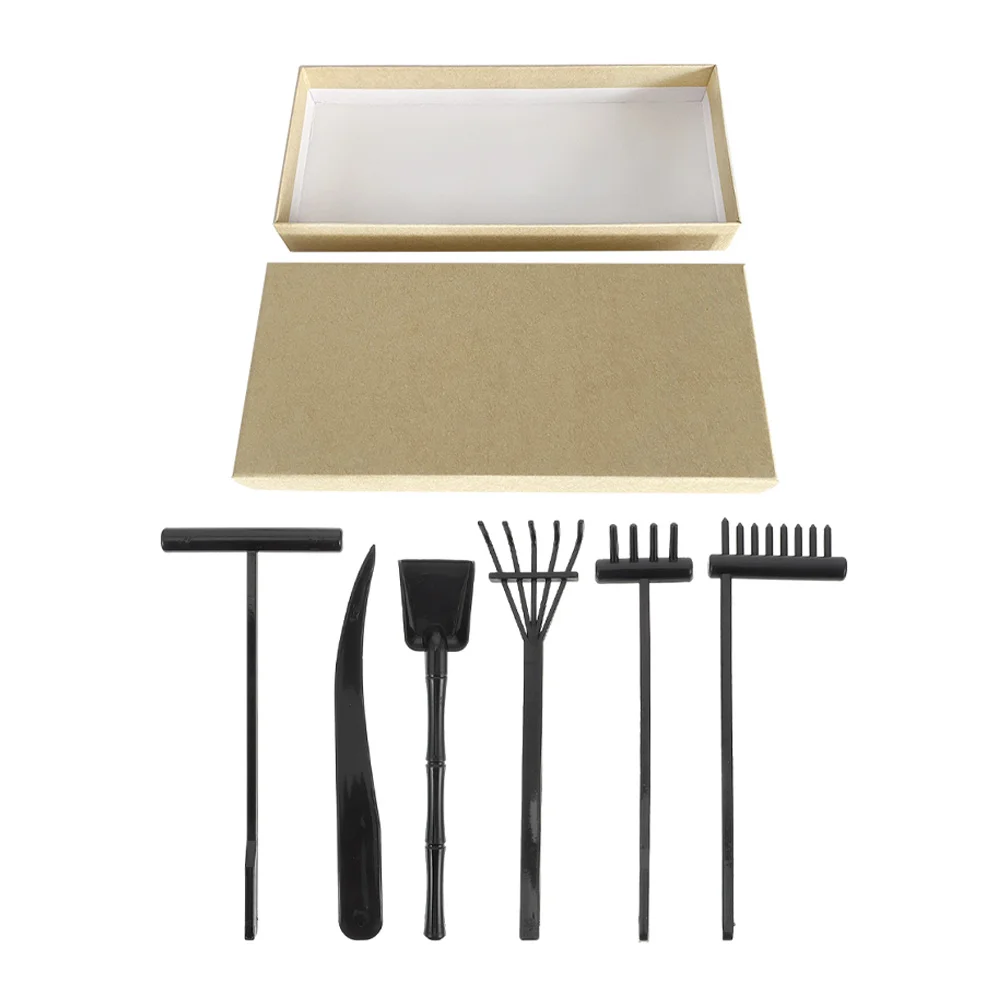 

Garden Rake Zen Sand Mini Tools Sandbox Set Rakes Tool Meditation Kit Toy Yellow Miniature Decor Desktop Beach Accessories Scoop