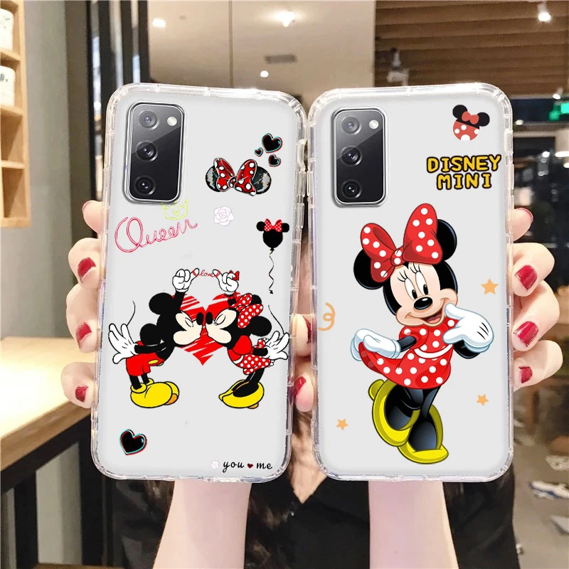 

Disney Couple Mickey Minnie Transparent For Samsung A53 A52 A33 A32 A51 A71 A21S A13 A73 A50 A22 A23 A03 A72 A54 5G Phone Case